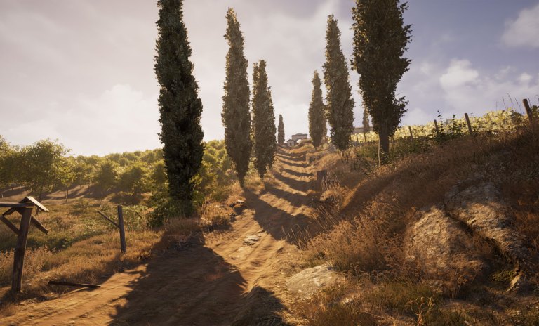 Explore a detailed recreation of the Italian countryside